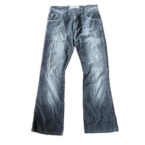 Vintage Blagger Men's Jeans Bootcut Motorcycle Corduroy Black 34x34 Distressed